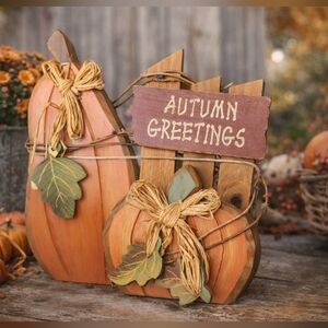 Autumn Greetings Pumpkin Decor